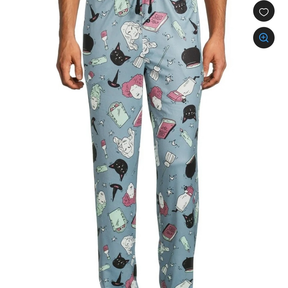 Blue Pajama Pants with Fun Print